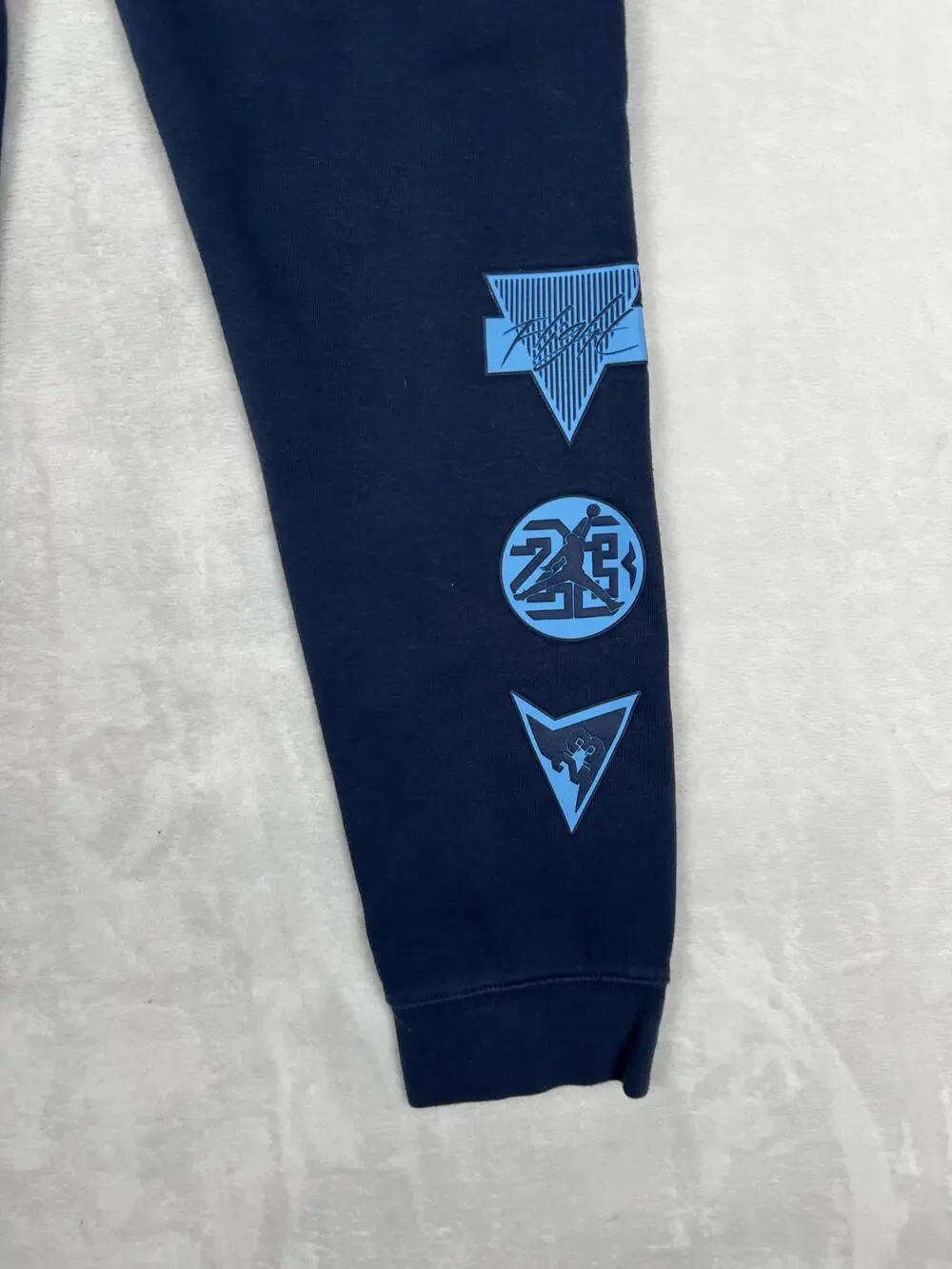 Jordan Sweatpants Youth XL Blue Fleece Joggers Jumpman 23 Graphic Basketball